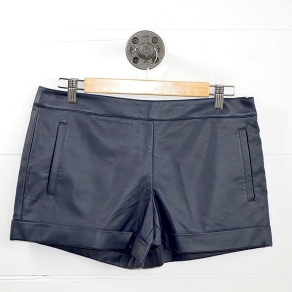 Club Monaco Georgia Faux Leather Shorts - Picture 2 of 3